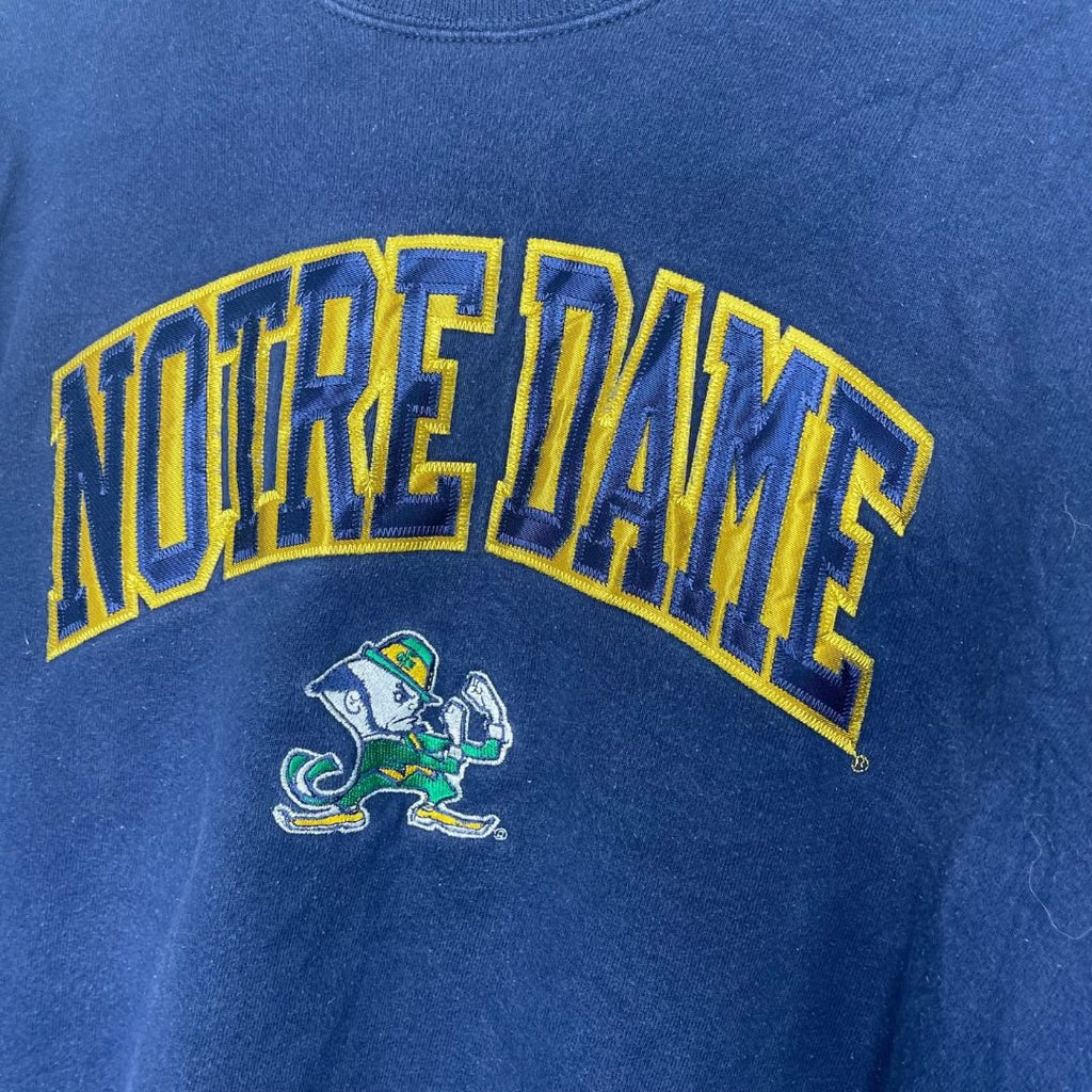 Blue Notre Dame Embroidered Sweatshirt - VintageVera